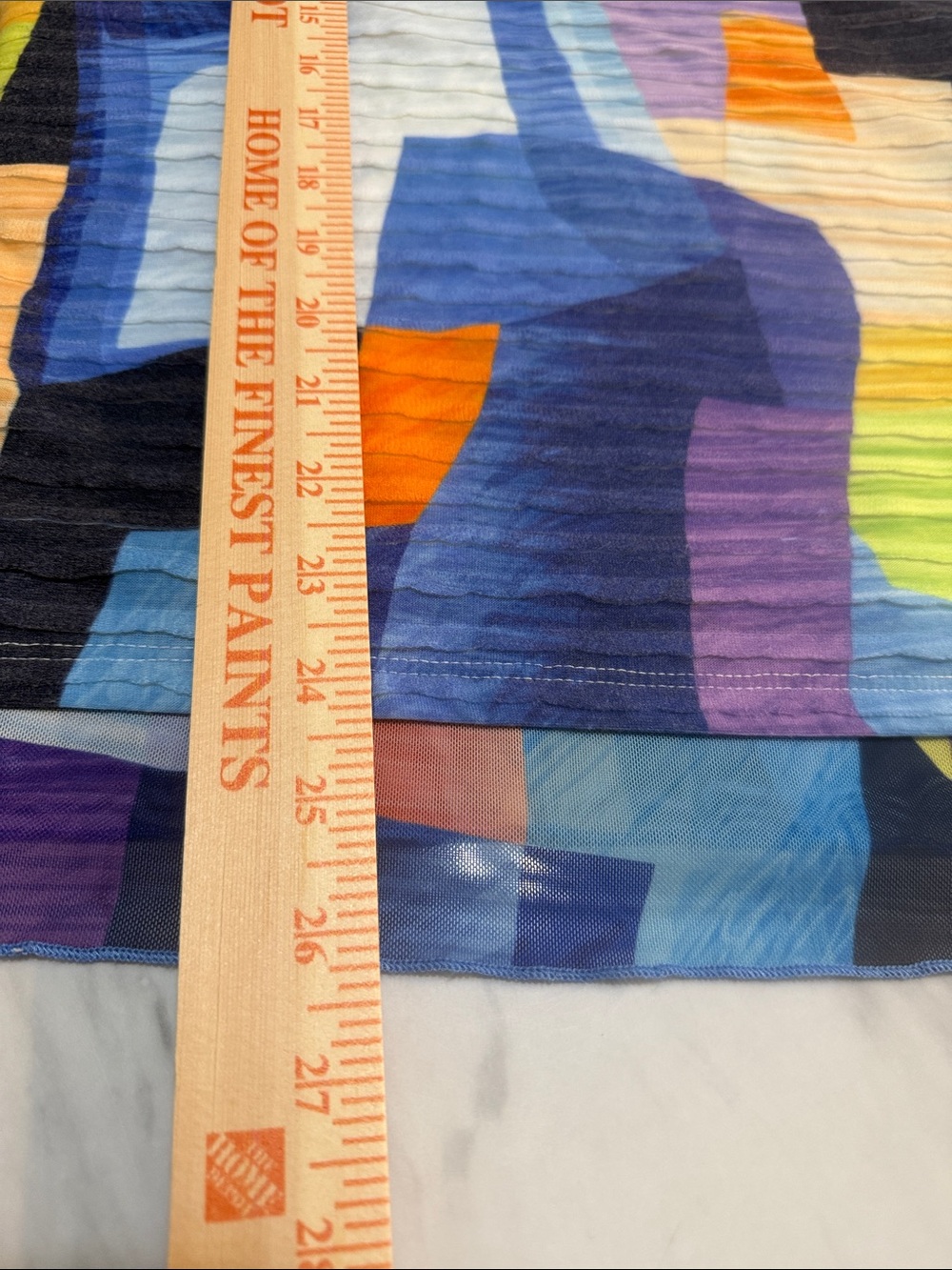 Alfred Dunner Multicolor Abstract Print Tunic - Blue, Purple, Yellow, Orange - Picture 6 of 10